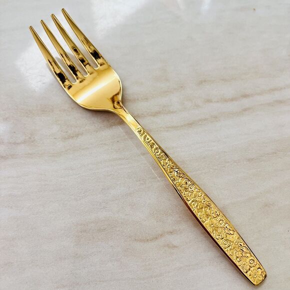 8pc INTERNATIONAL SILVER Golden Spring Garden Rogers Cutlery Flatware Knife Fork - Picture 5 of 8